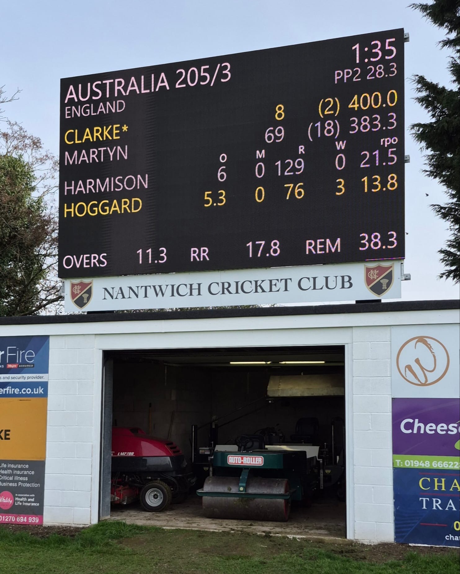 Nantwich Cricket Club — a video screen brought back into service and connected to Play-Cricket Scorer Pro project gallery image 4
