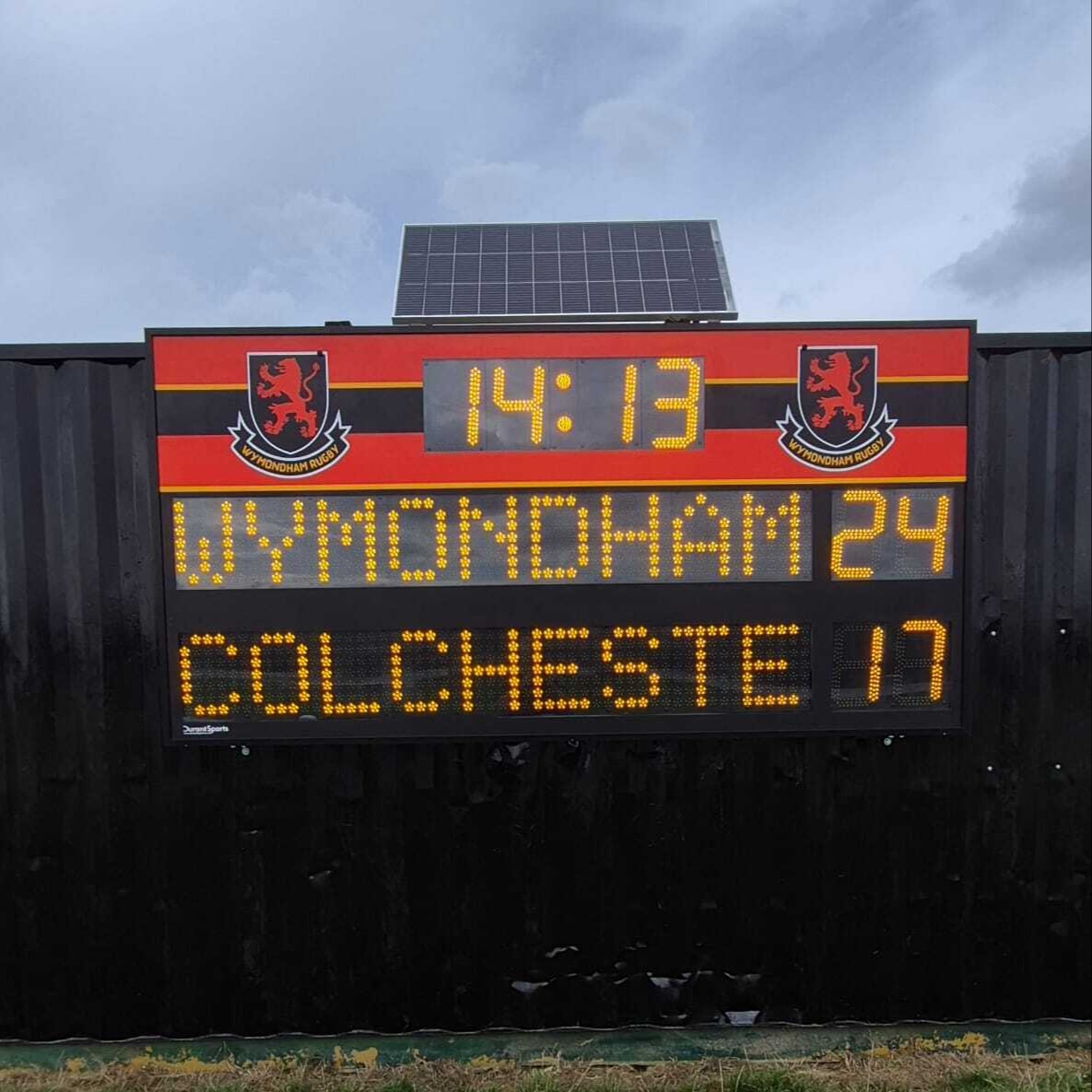 Wymondham RFC — a DS5 scoreboard with interchangeable team names